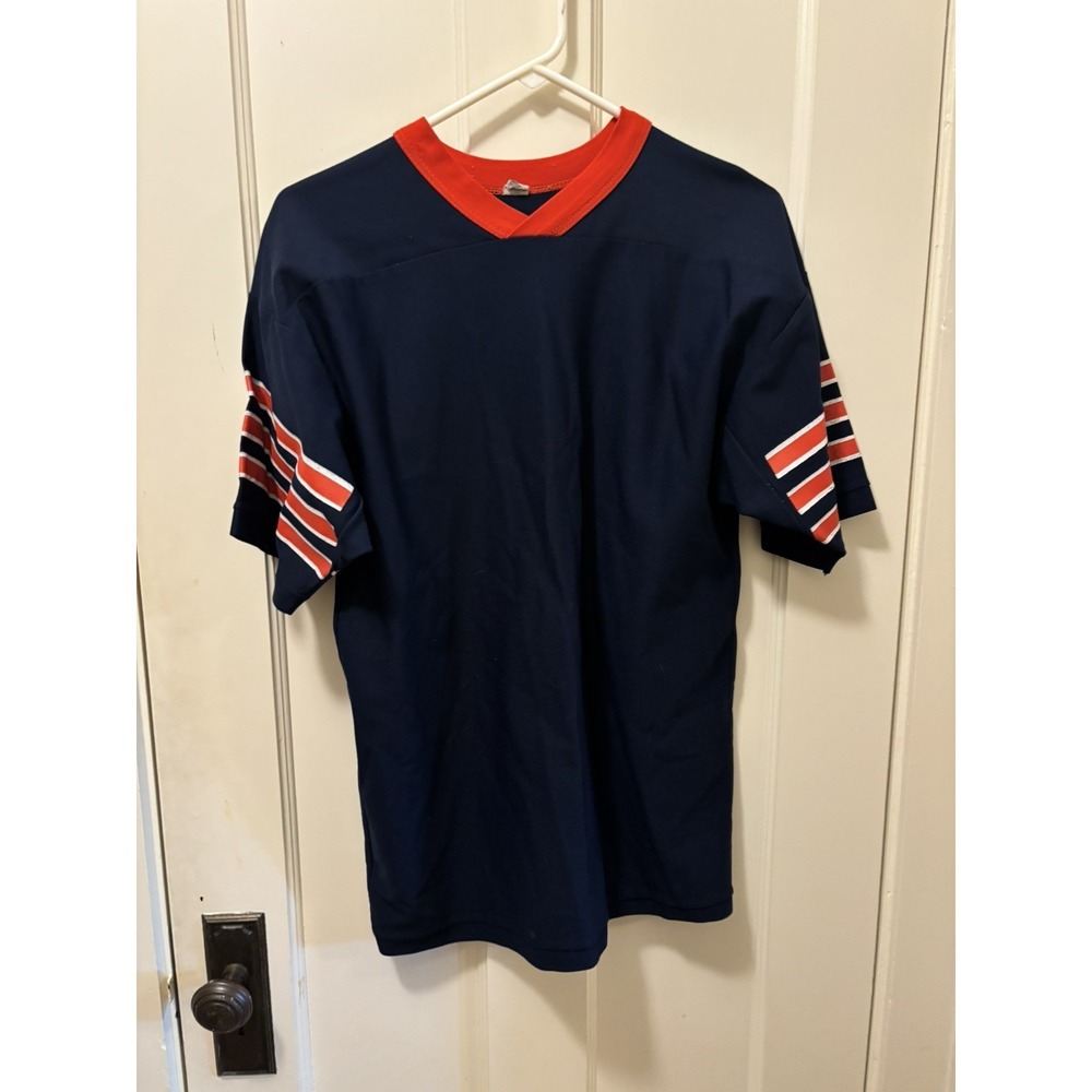 Vintage Chicago Bears GSH Blue Jersey NFL 80s Blank Adult Sz L (See Measurements